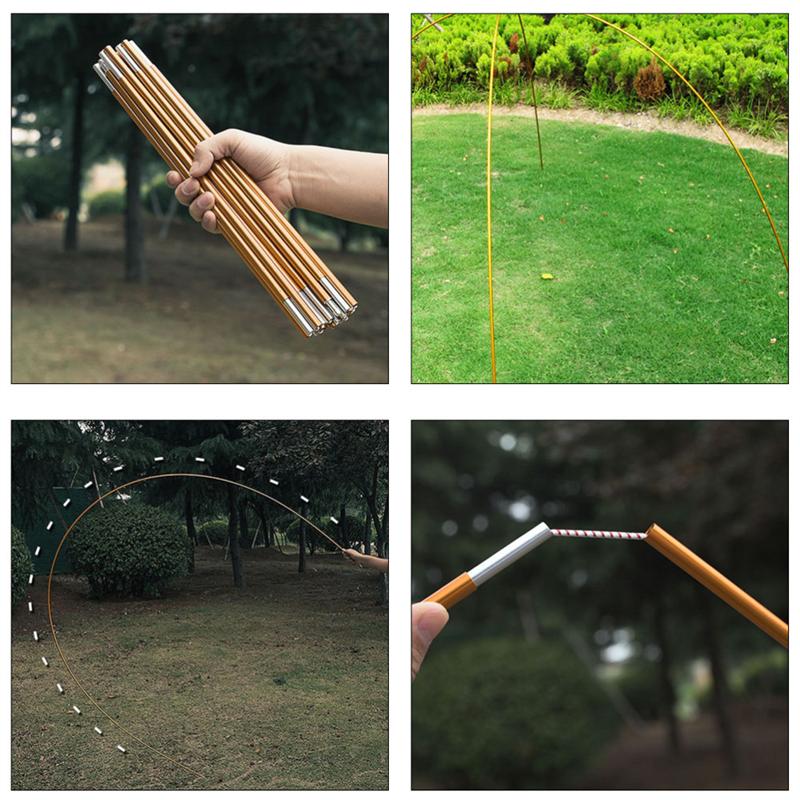 Cheap Goat Tents 2pcs Flexible Tent Canopy Stick Metal Tent Poles Folding Portable Tent Pole For Camping