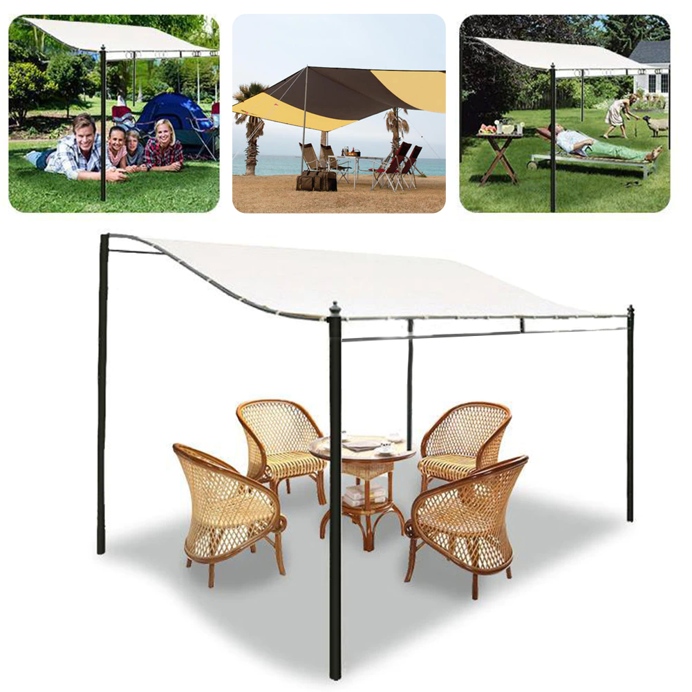 Cheap Goat Tents 300d Canvas Waterproof Tent Roof Garden Winds Replacement Canopy Tent Top Cover Sun Shelter Shade Awning Coating Pergola