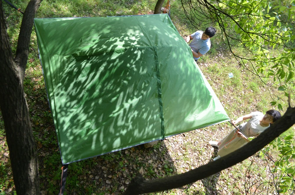 Cheap Goat Tents 3 Person Ultralight Backpacking Hiking Hanging Tree House Hammcock Waterproof Four Season Camping Suspended Tree Tent