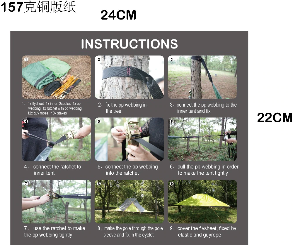 Cheap Goat Tents 3 Person Ultralight Backpacking Hiking Hanging Tree House Hammcock Waterproof Four Season Camping Suspended Tree Tent