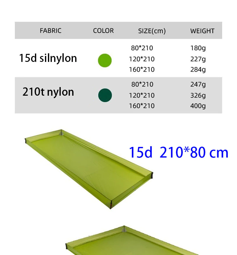 Cheap Goat Tents 3f Ul Gear 15d Coated Silicon 210t Bathtub Footprint Super Light Outdoor Camping Tarp Awning