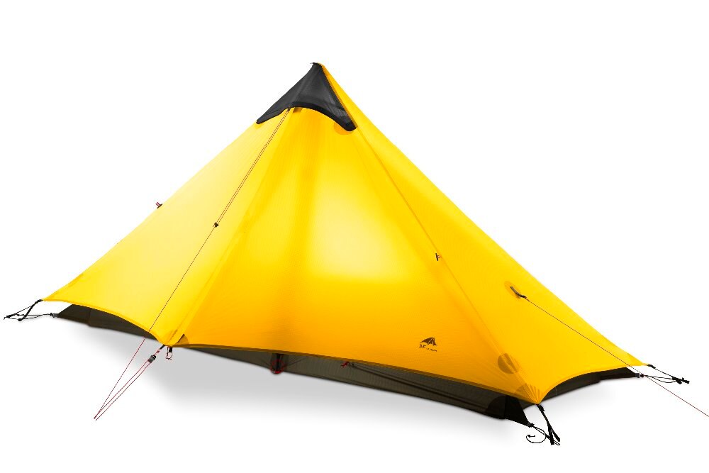 Cheap Goat Tents 3f Ul Gear 1 People Oudoor Ultralight Camping Tent 3 Season 1 Single Person Professional 15d Nylon Silicon Coating Rodless Tent