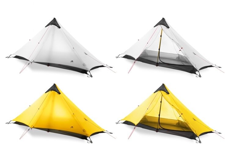 Cheap Goat Tents 3f Ul Gear 1 People Oudoor Ultralight Camping Tent 3 Season 1 Single Person Professional 15d Nylon Silicon Coating Rodless Tent