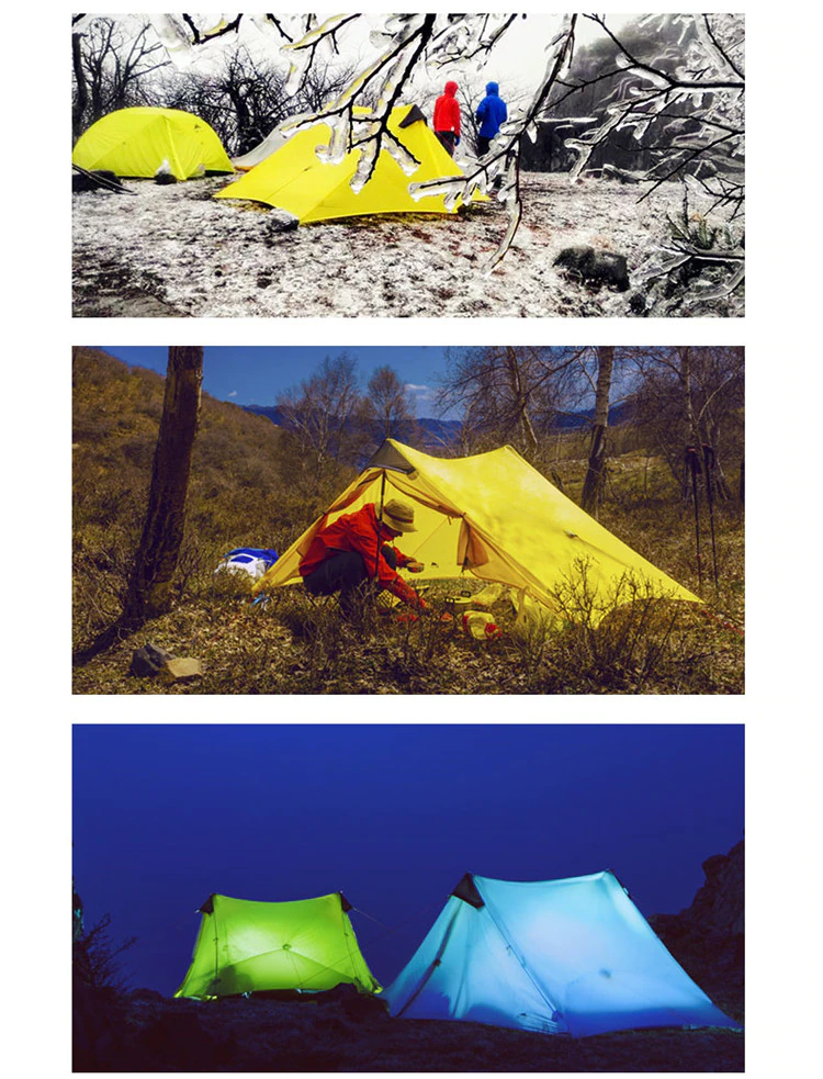 Cheap Goat Tents 3f Ul Gear 2019 Lanshan 2 Rodless Tent 2 Person Professional 15d Silnylon Tent Oudoor Ultralight Camping Tent 3 4 Season Tent