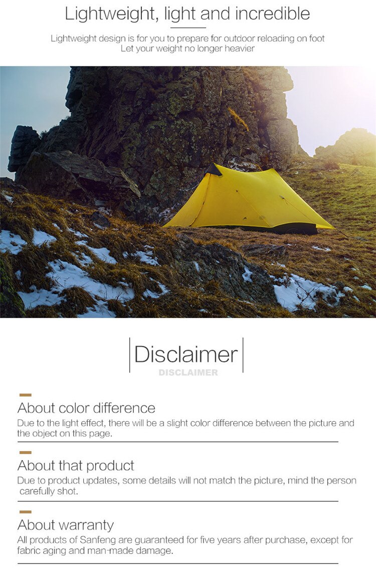 Cheap Goat Tents 3f Ul Gear 2019 Lanshan 2 Rodless Tent 2 Person Professional 15d Silnylon Tent Oudoor Ultralight Camping Tent 3 4 Season Tent