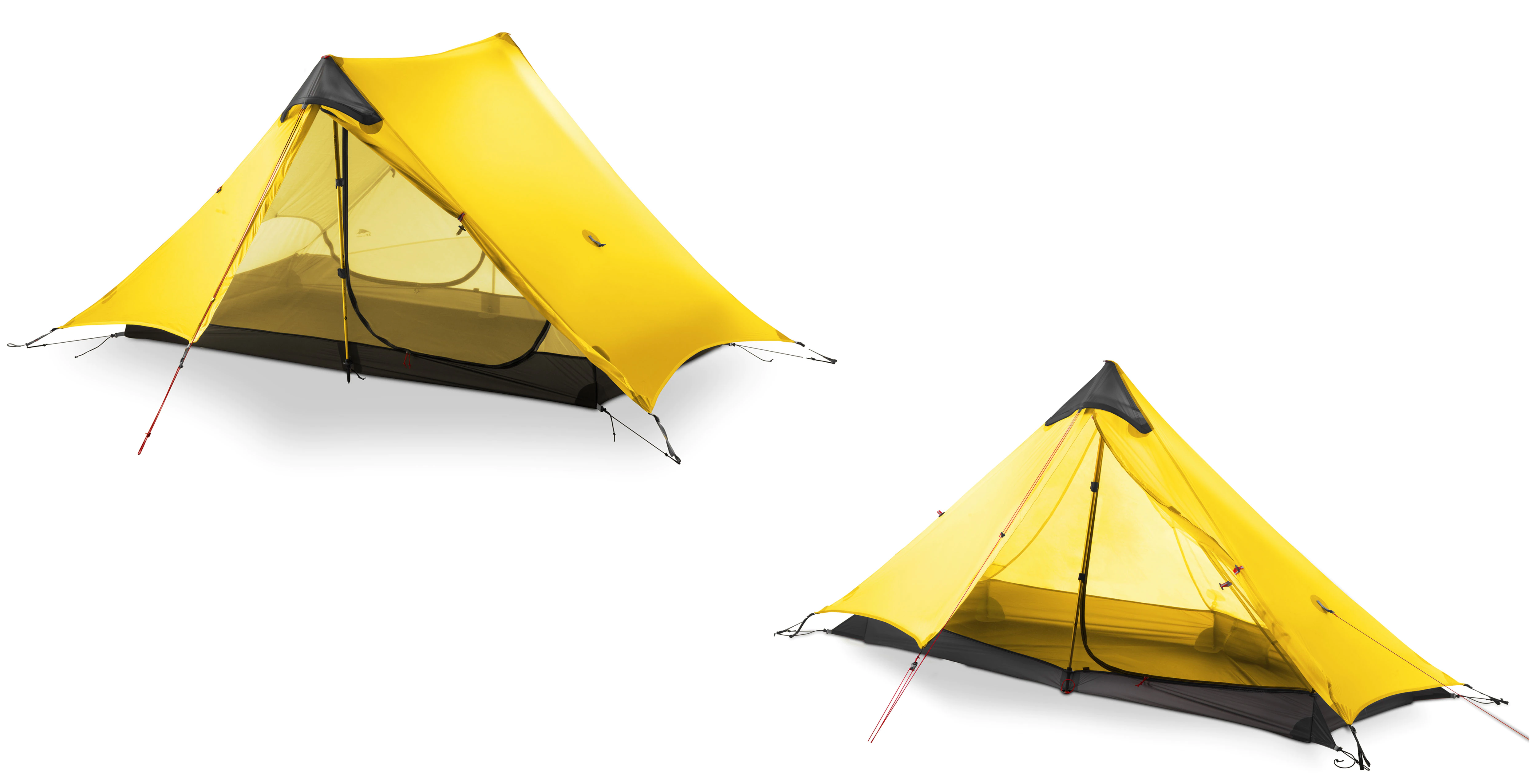 Cheap Goat Tents 3f Ul Gear 2019 Lanshan 2 Rodless Tent 2 Person Professional 15d Silnylon Tent Oudoor Ultralight Camping Tent 3 4 Season Tent
