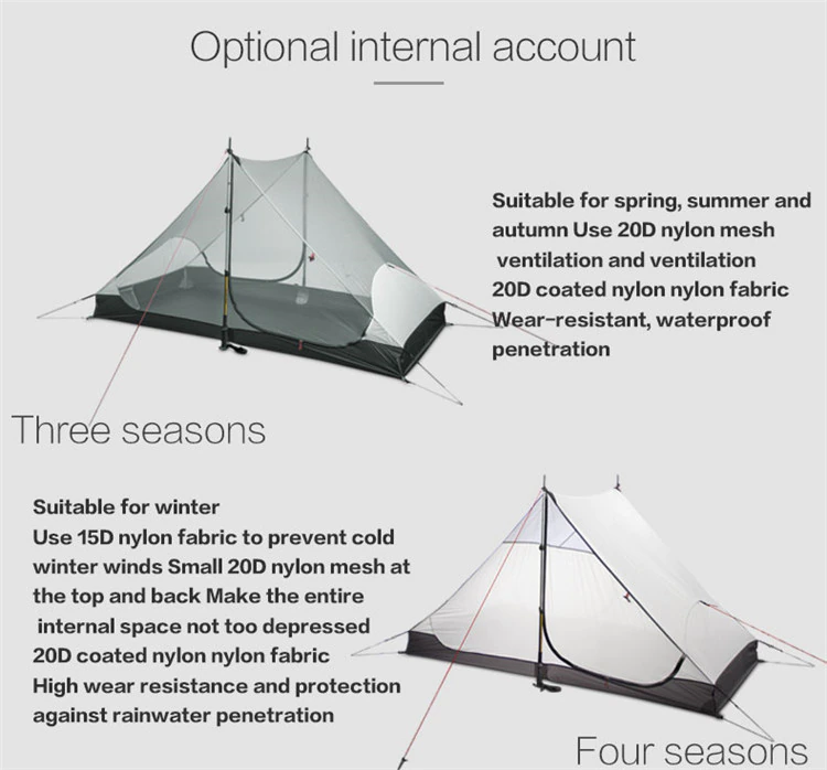 Cheap Goat Tents 3f Ul Gear 2019 Lanshan 2 Rodless Tent 2 Person Professional 15d Silnylon Tent Oudoor Ultralight Camping Tent 3 4 Season Tent