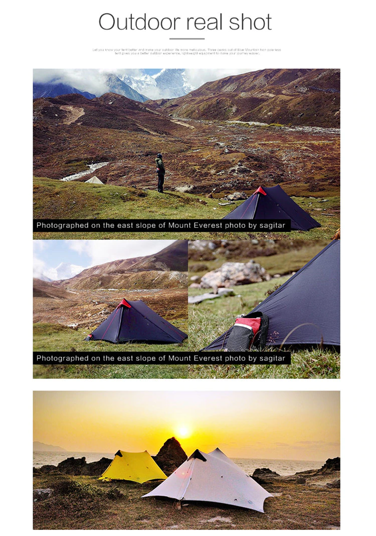 Cheap Goat Tents 3f Ul Gear 2019 Lanshan 2 Rodless Tent 2 Person Professional 15d Silnylon Tent Oudoor Ultralight Camping Tent 3 4 Season Tent
