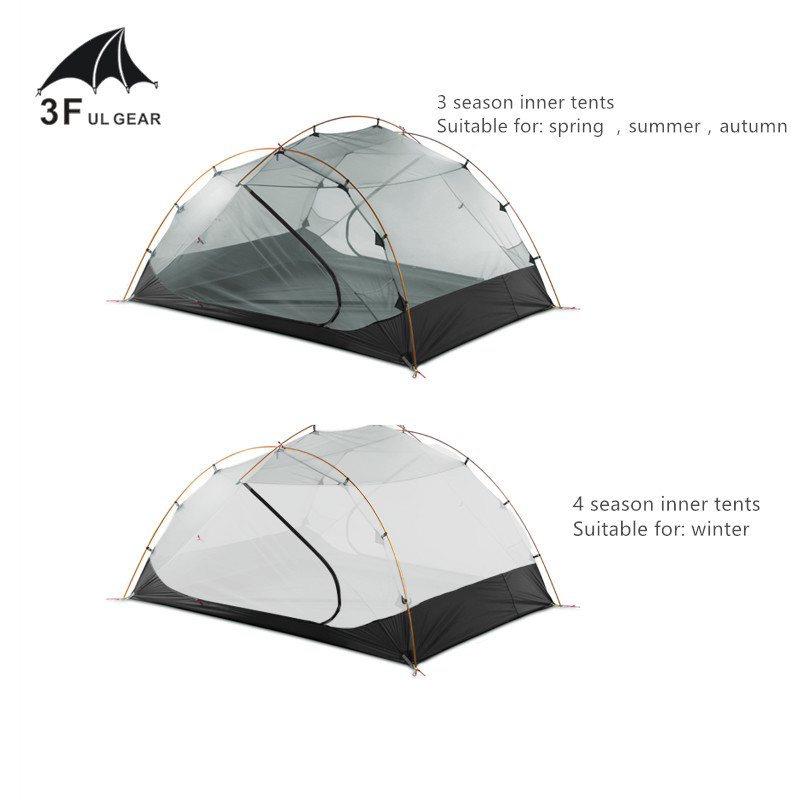 Cheap Goat Tents 3f Ul Gear 3 Person 4 Season 15d Camping Tent Outdoor Ultralight Hiking Backpacking Hunting Waterproof Tents Waterproof Coating