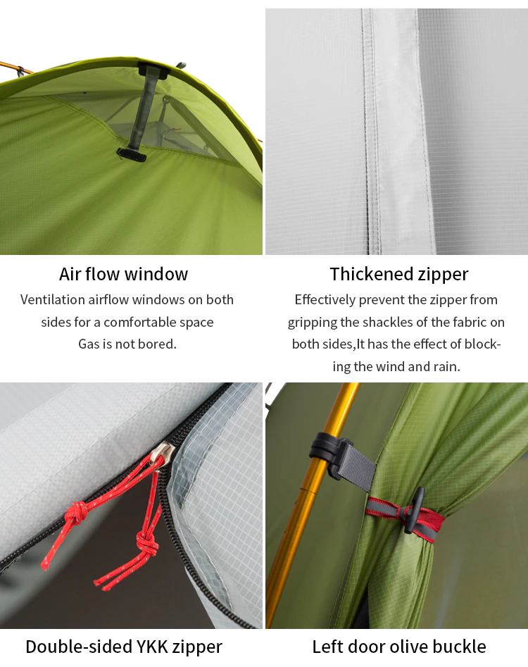 Cheap Goat Tents 3f Ul Gear Green And White 3 Season 4 Season Camping Tent 15d Nylon Fabic Double Layer Waterproof Tent For 2 Persons