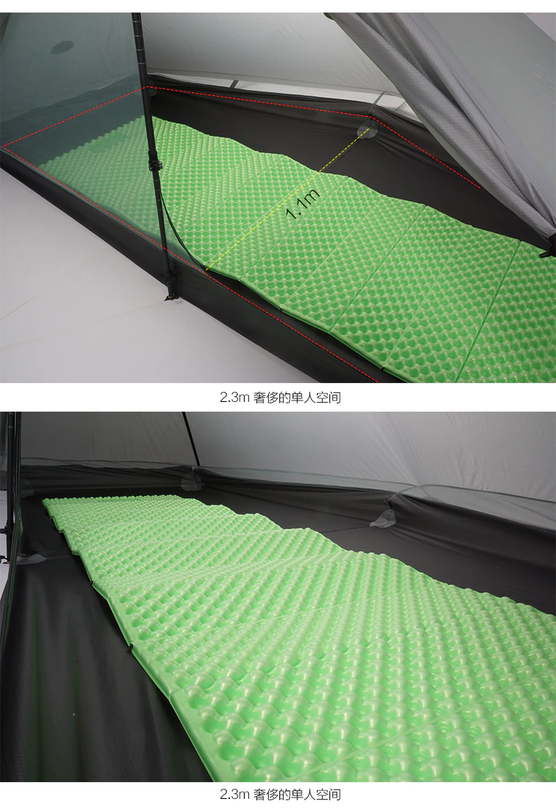 Cheap Goat Tents 3f Ul Gear Lanshan 1 Pro 1 Person Outdoor Ultralight Camping Tent 3 Season Professional 20d Nylon Both Sides Silicon Tent