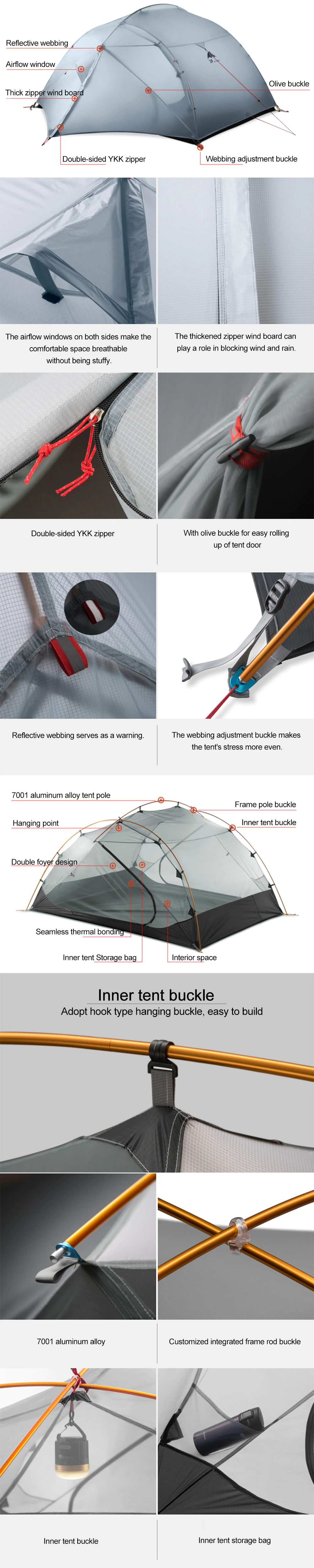 Cheap Goat Tents 3f Ul Gear Qingkong 15d 4 Season 3 Person Camping Tent Outdoor Ultralight Hiking Backpacking Waterproof Tents