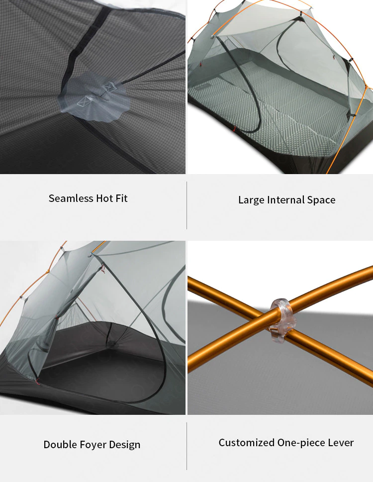 Cheap Goat Tents 3f Ul Gear Tent 15d Silicone Ultralight Camping Tent 1 Person Double Layer Outdoor Hiking 3
