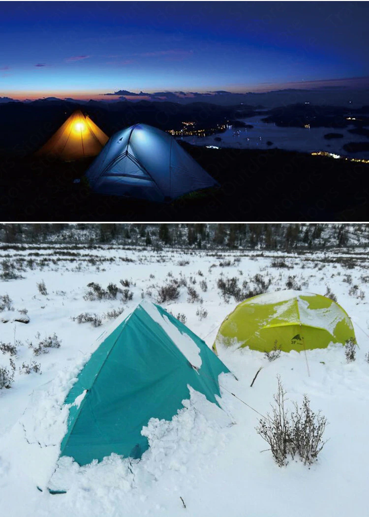 Cheap Goat Tents 3f Ul Gear Tent 15d Silicone Ultralight Camping Tent 1 Person Double Layer Outdoor Hiking 3