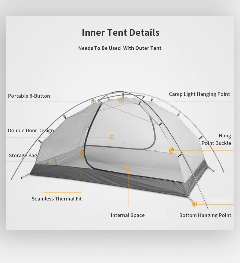 Cheap Goat Tents 3f Ul Gear Tent 2 Persons Windproof And Rainproof Camping Tent 15d Silicone Ultralight Outdoor Hiking Travel Tent With Free Mat