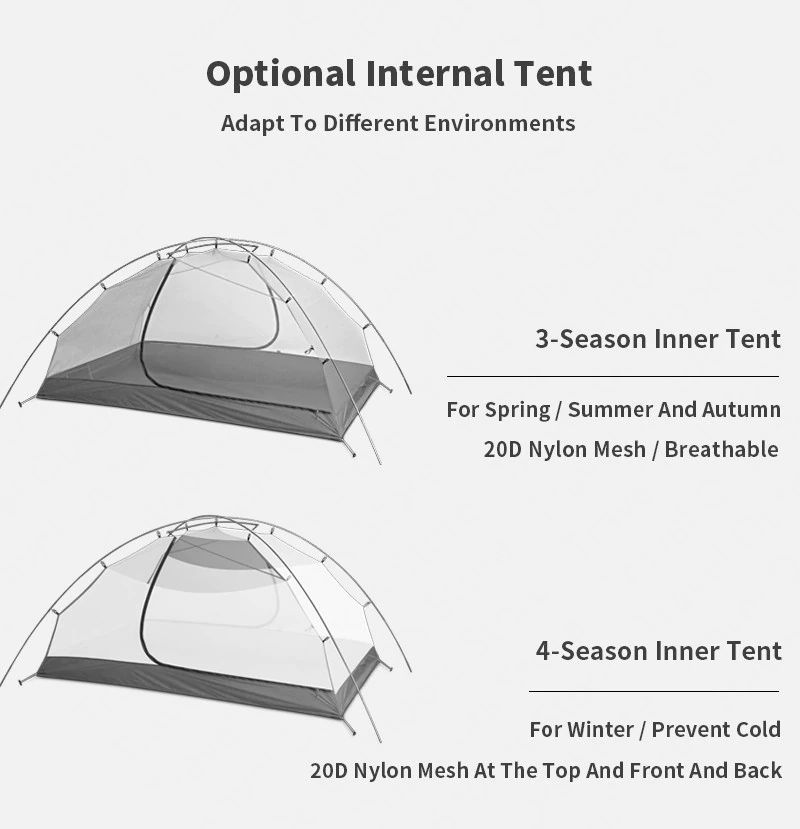 Cheap Goat Tents 3f Ul Gear Tent 2 Persons Windproof And Rainproof Camping Tent 15d Silicone Ultralight Outdoor Hiking Travel Tent With Free Mat