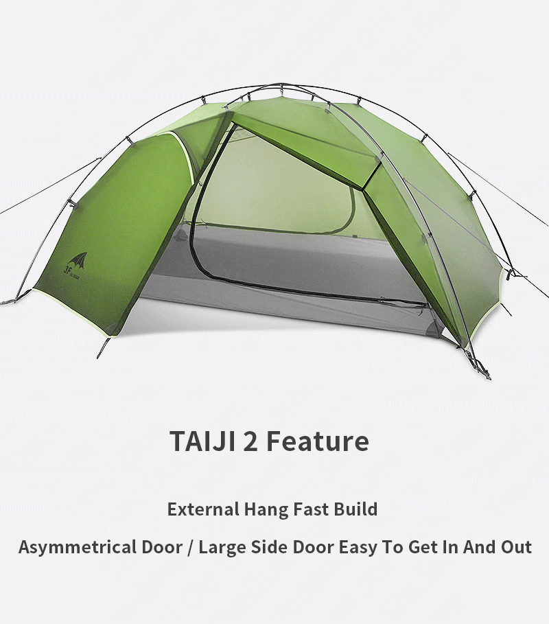 Cheap Goat Tents 3f Ul Gear Tent 2 Persons Windproof And Rainproof Camping Tent 15d Silicone Ultralight Outdoor Hiking Travel Tent With Free Mat
