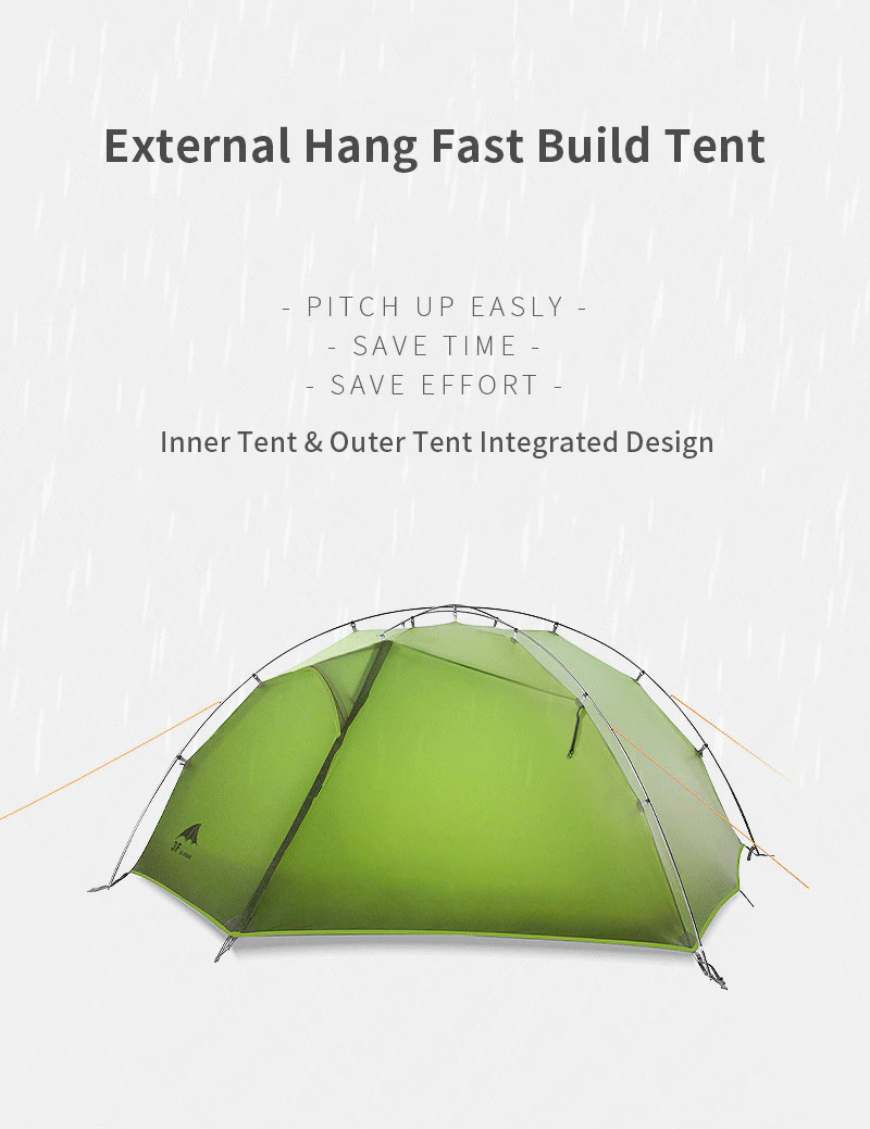 Cheap Goat Tents 3f Ul Gear Tent 2 Persons Windproof And Rainproof Camping Tent 15d Silicone Ultralight Outdoor Hiking Travel Tent With Free Mat