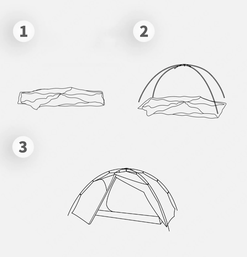Cheap Goat Tents 3f Ul Gear Tent 2 Persons Windproof And Rainproof Camping Tent 15d Silicone Ultralight Outdoor Hiking Travel Tent With Free Mat