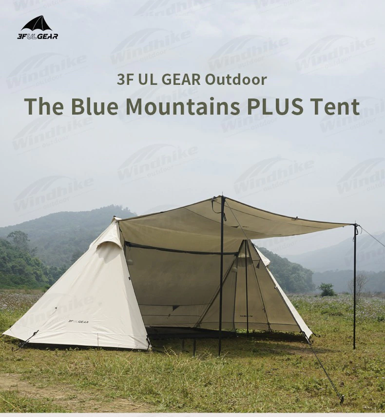 Cheap Goat Tents 3ful Gear Lanshan 4plus M Series Camping Tent 210d Rainproof Windproof 4 Seasons Family Travel Tent Sunshade 1