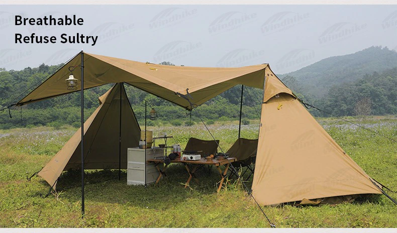 Cheap Goat Tents 3ful Gear Lanshan 4plus M Series Camping Tent 210d Rainproof Windproof 4 Seasons Family Travel Tent Sunshade 1