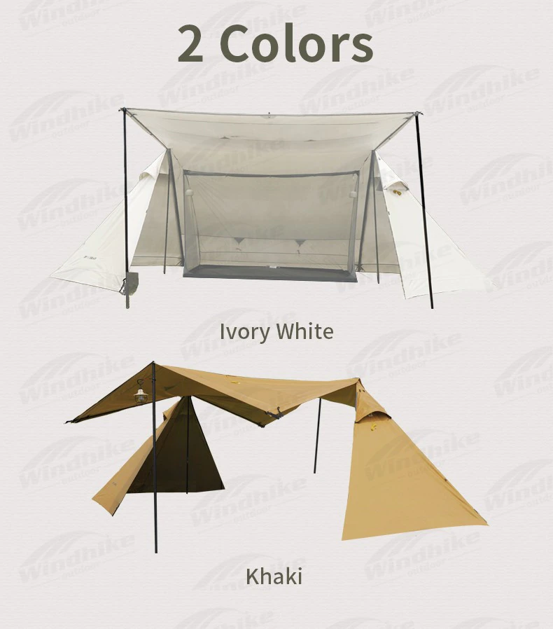 Cheap Goat Tents 3ful Gear Lanshan 4plus M Series Camping Tent 210d Rainproof Windproof 4 Seasons Family Travel Tent Sunshade 1