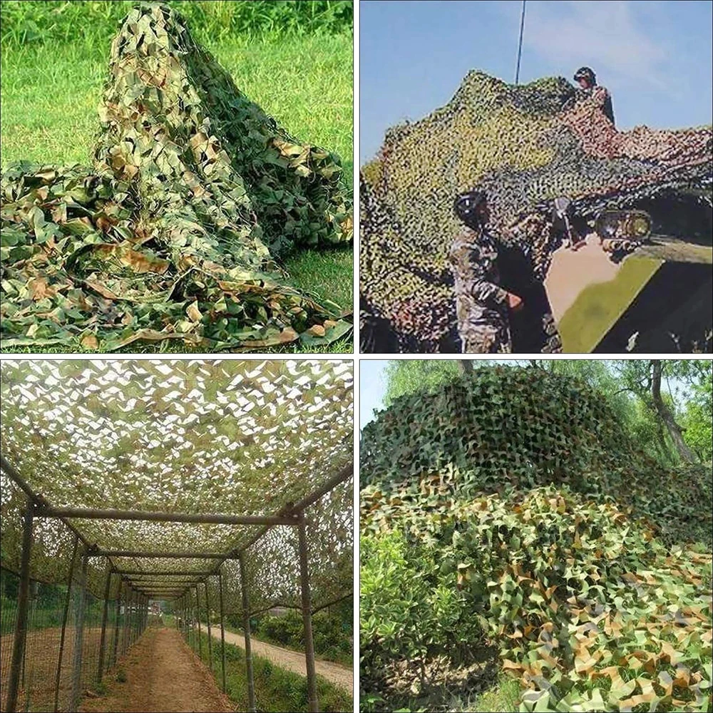 Cheap Goat Tents 4x5m 2x3m Military Camouflage Net Camo Netting Army Nets Shade Mesh Hunting Garden Car Outdoor Camping Sun Shelter Tent