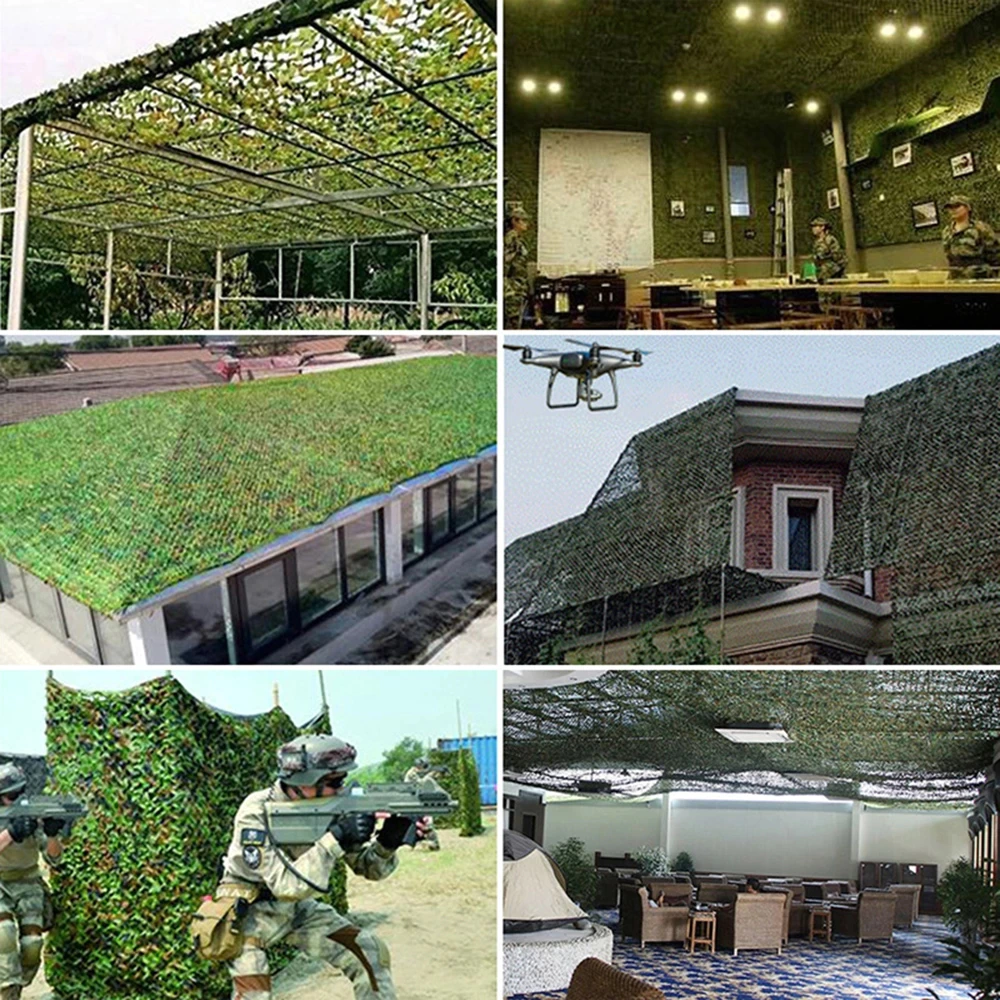 Cheap Goat Tents 4x5m 2x3m Military Camouflage Net Camo Netting Army Nets Shade Mesh Hunting Garden Car Outdoor Camping Sun Shelter Tent