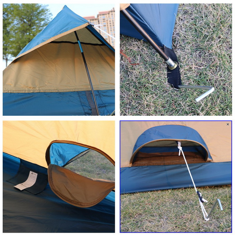 Cheap Goat Tents Alltel 1 Layer Light Weight Outdoor Camping Aluminum Pole Single Person Tent Portable Uv Car Trekking Cycling Waterproof Tent