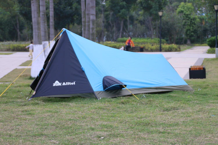 Cheap Goat Tents Alltel 1 Layer Light Weight Outdoor Camping Aluminum Pole Single Person Tent Portable Uv Car Trekking Cycling Waterproof Tent