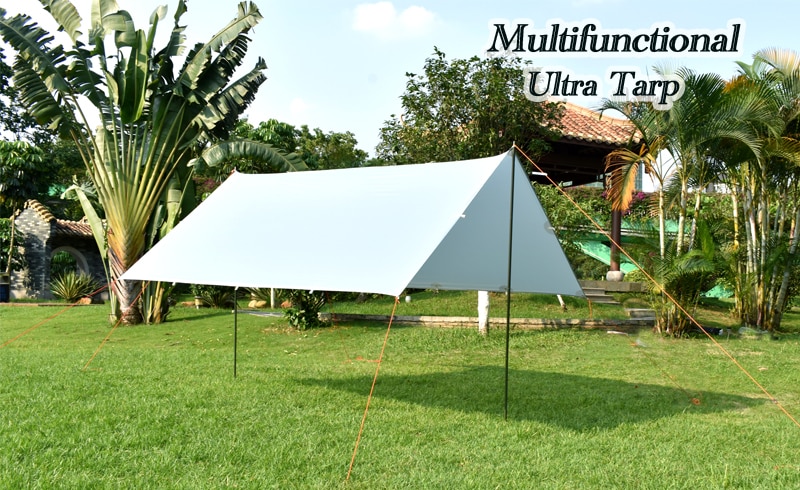 Cheap Goat Tents Aricxi 15d Silicone Coated Nylon Ultraight Tarp Outdoor Awning Shelter Light Weight Portable Camping Shelter Sunshade Tent Tarp