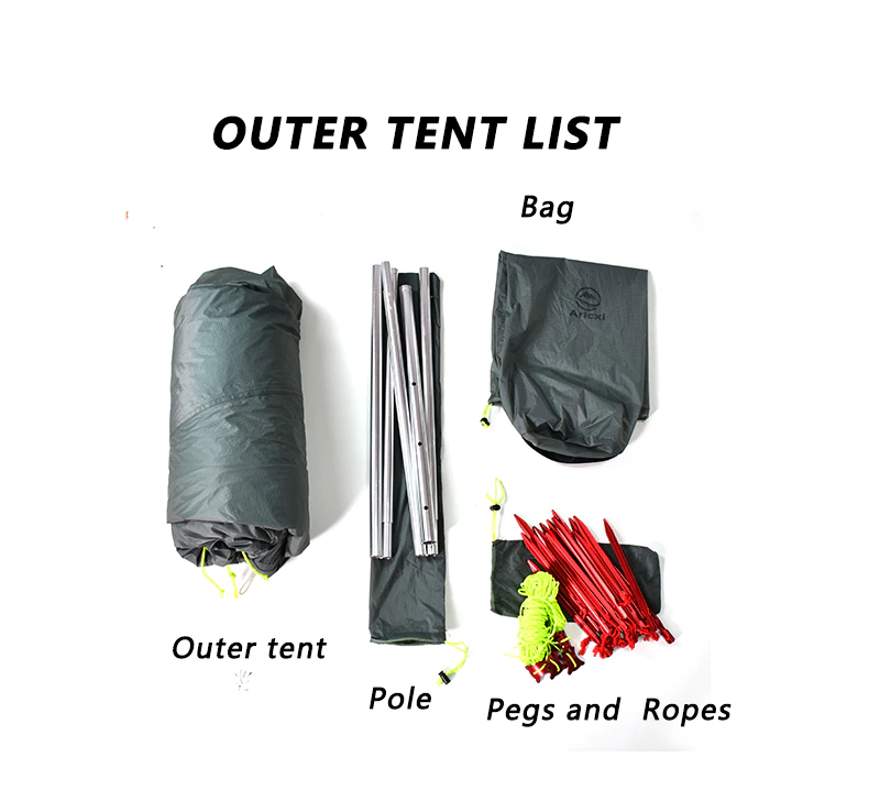 Cheap Goat Tents Aricxi 5 People Oudoor Ultralight Camping 2 Doors Professional 20d Nylon Silicon Coating Pyramid Rodless Tent