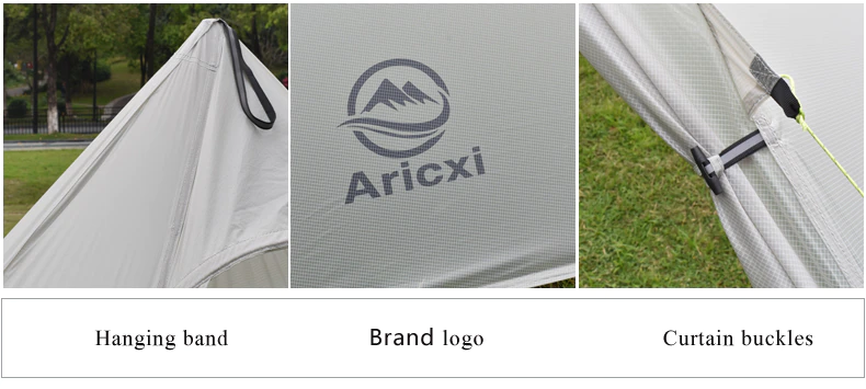 Cheap Goat Tents Aricxi 5 People Oudoor Ultralight Camping 2 Doors Professional 20d Nylon Silicon Coating Pyramid Rodless Tent