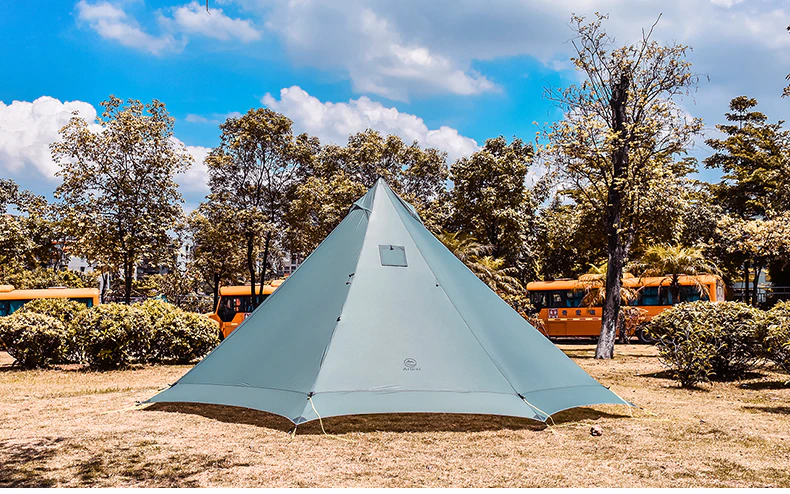 Cheap Goat Tents Aricxi 5 People Oudoor Ultralight Camping 2 Doors Professional 20d Nylon Silicon Coating Pyramid Rodless Tent