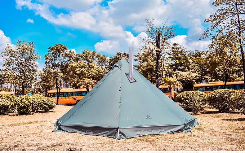 Cheap Goat Tents Aricxi 5 People Oudoor Ultralight Camping 2 Doors Professional 20d Nylon Silicon Coating Pyramid Rodless Tent