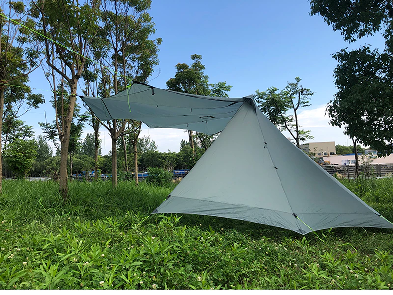 Cheap Goat Tents Aricxi 5 Person Ultralight Outdoor Camping Teepee 20d Silnylon Pyramid Tent Large Rodless Tent Backpacking Hiking Tents