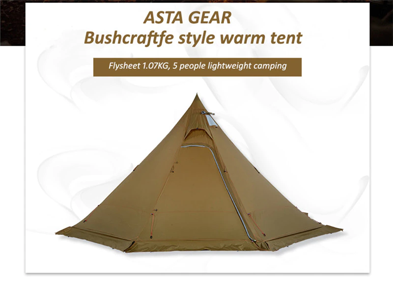 Cheap Goat Tents Asta Gear Bushcraft Pyramid Tent With Chimney Hole Lightweight Snow Skirt Winter Teepee Tent 20d Camping Vidalido Track 5