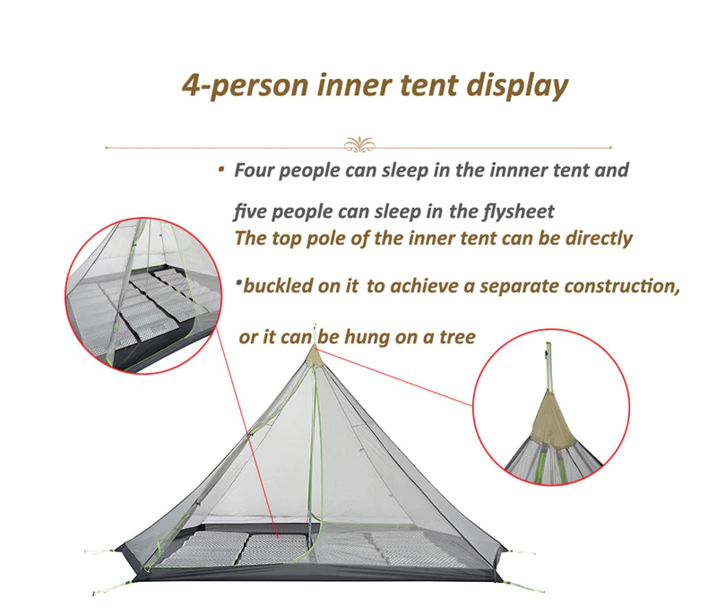 Cheap Goat Tents Asta Gear Bushcraft Pyramid Tent With Chimney Hole Lightweight Snow Skirt Winter Teepee Tent 20d Camping Vidalido Track 5