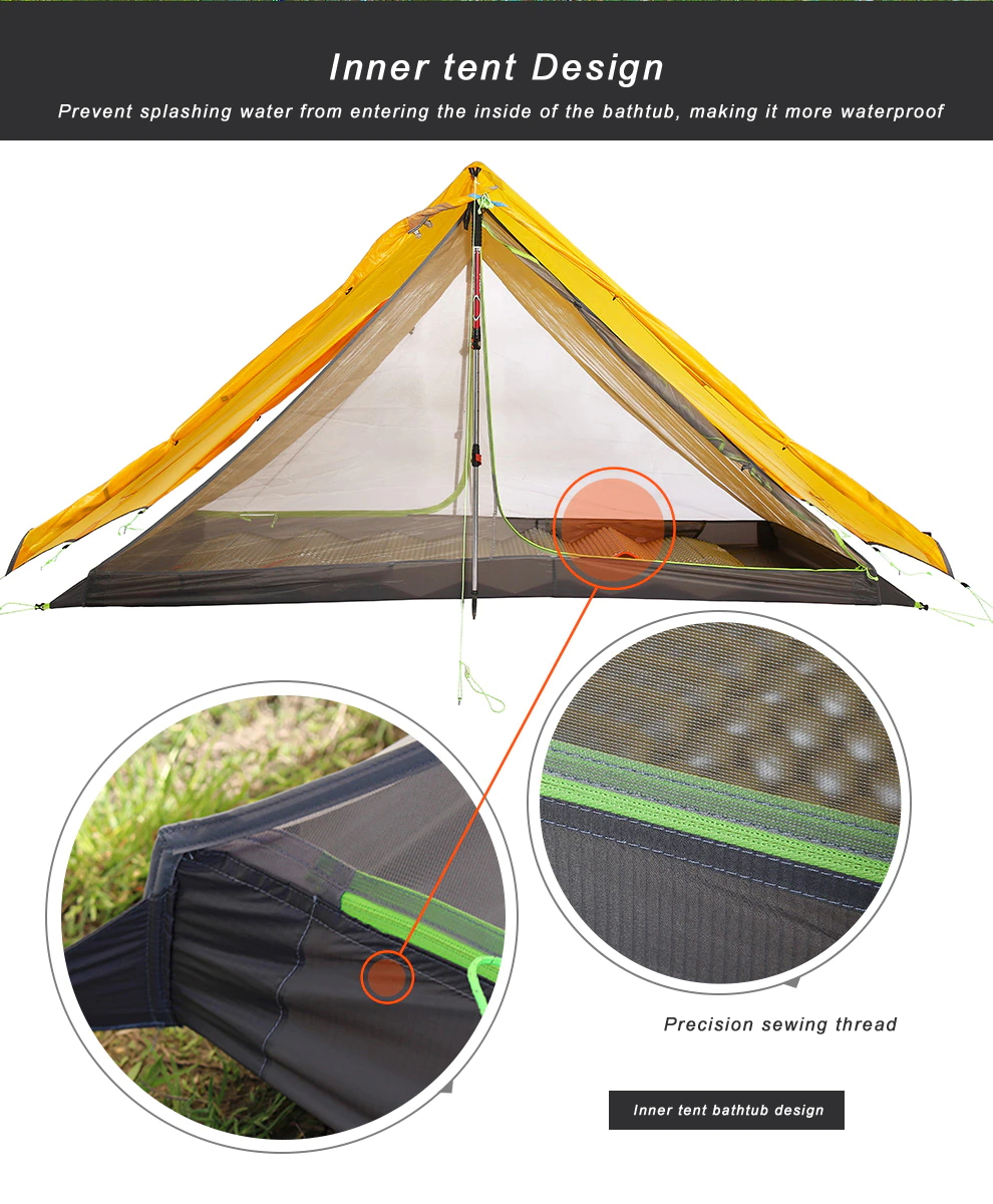 Cheap Goat Tents Asta Gear Rainstorm 2 Ultralight Pyramid Tent Trekking Pole Tent Two Person Camping Ul Tent