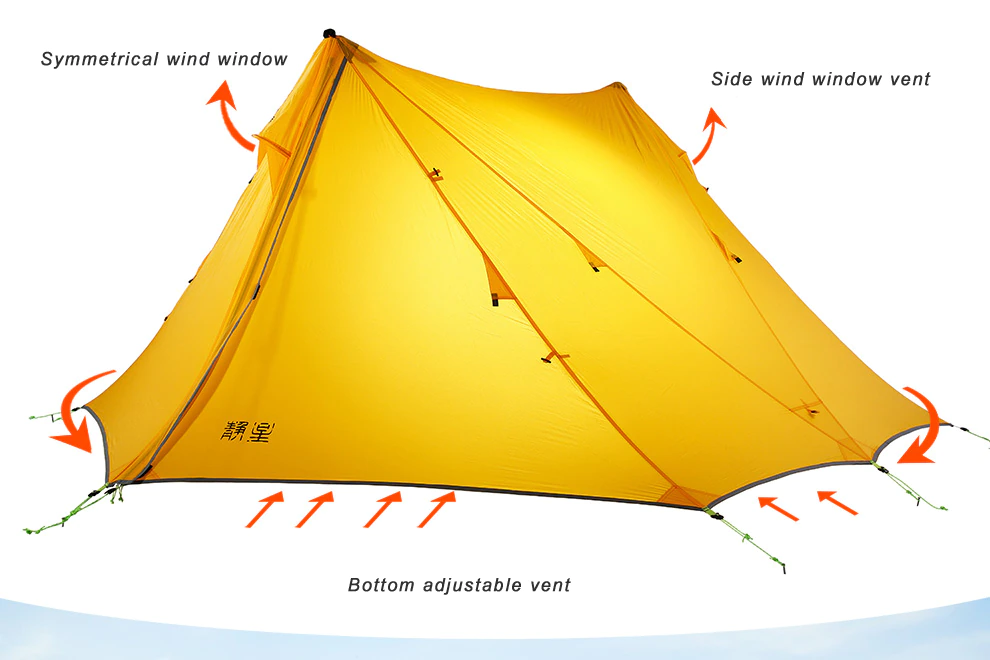 Cheap Goat Tents Asta Gear Rainstorm 2 Ultralight Pyramid Tent Trekking Pole Tent Two Person Camping Ul Tent