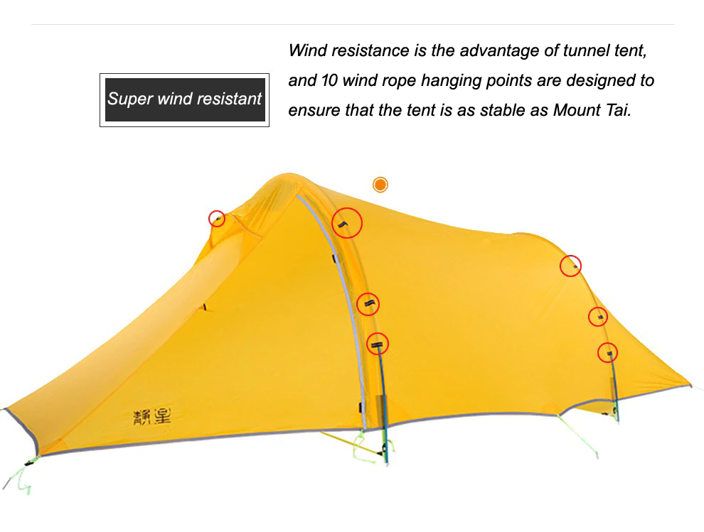 Cheap Goat Tents Asta Gear Windchaser 2 20d Silicon Nylon Outdoor Camping Hikking Ultralight