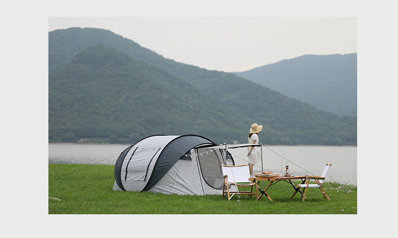 Cheap Goat Tents Automatic Camping Tent Easy Setup Tent Family Portable Outdoor Hiking Beach Waterproof Tent Sun Protection Shelter 3