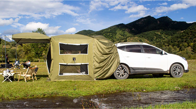 Cheap Goat Tents Automatic Car Rear Tent Car Camping Tent Travel Suv Multifunction Awning Family Tents Outdoor Camping For Self