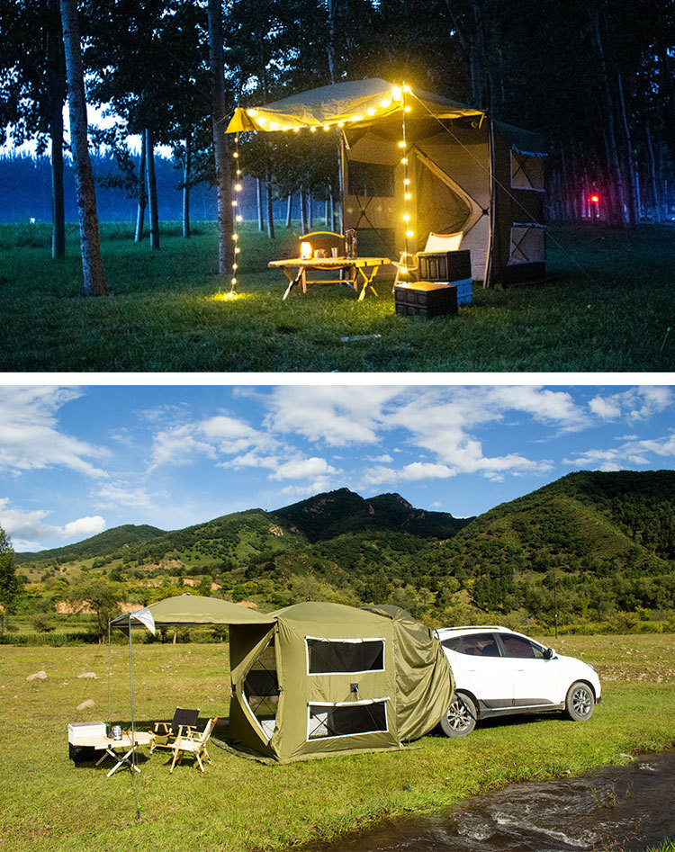 Cheap Goat Tents Automatic Car Rear Tent Car Camping Tent Travel Suv Multifunction Awning Family Tents Outdoor Camping For Self