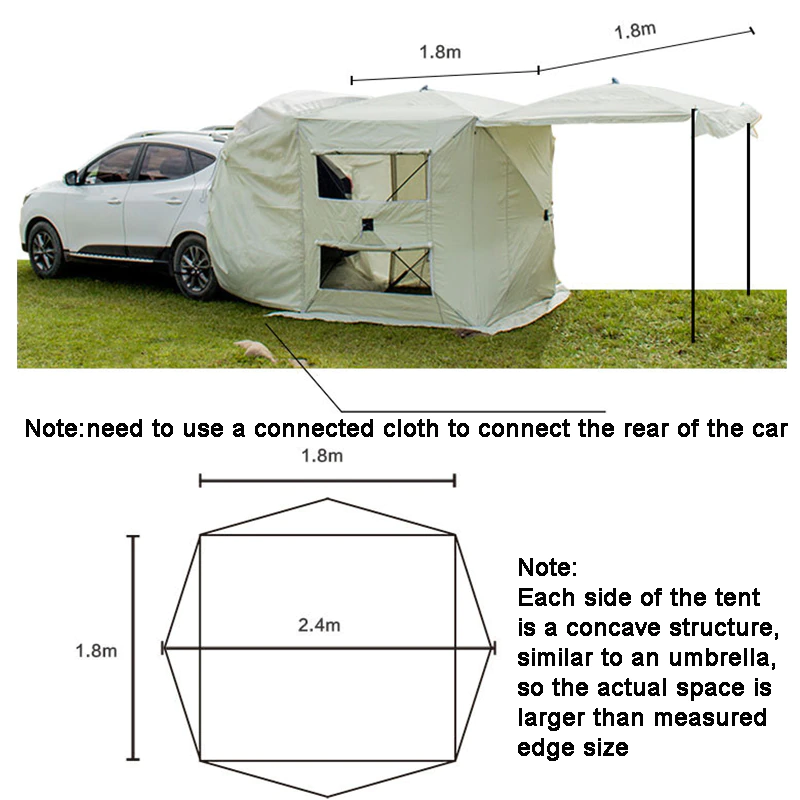 Cheap Goat Tents Automatic Car Rear Tent Car Camping Tent Travel Suv Multifunction Awning Family Tents Outdoor Camping For Self