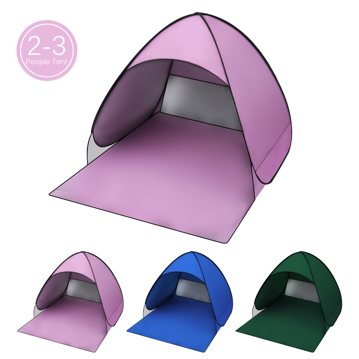 Cheap Goat Tents Automatic Instant Pop Up Tent Portable Beach Tent Lightweight Outdoor Uv Protection Camping Fishing Picnic Cabana Sun Shelter 20