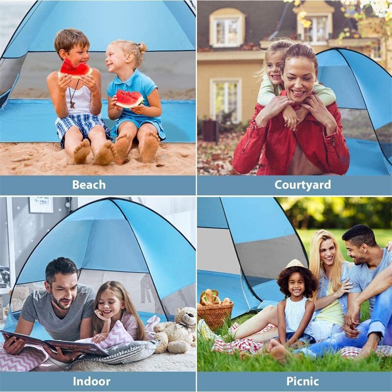Cheap Goat Tents Automatic Pop Up Tent Portable Beach Tent Outdoor Uv Protection Camping Fishing Tent Cabana Sun Shelter Quick Auto Opening Tent