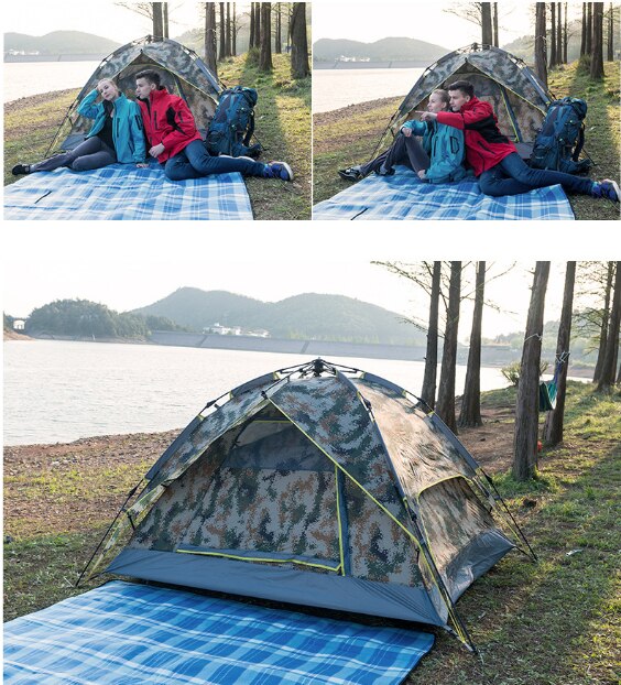 Cheap Goat Tents Automatic Tent 2 Person Camping Tent Easy Instant Setup Protable Backpacking Windproof Uv Sunshade For Sun Shelter Travelling