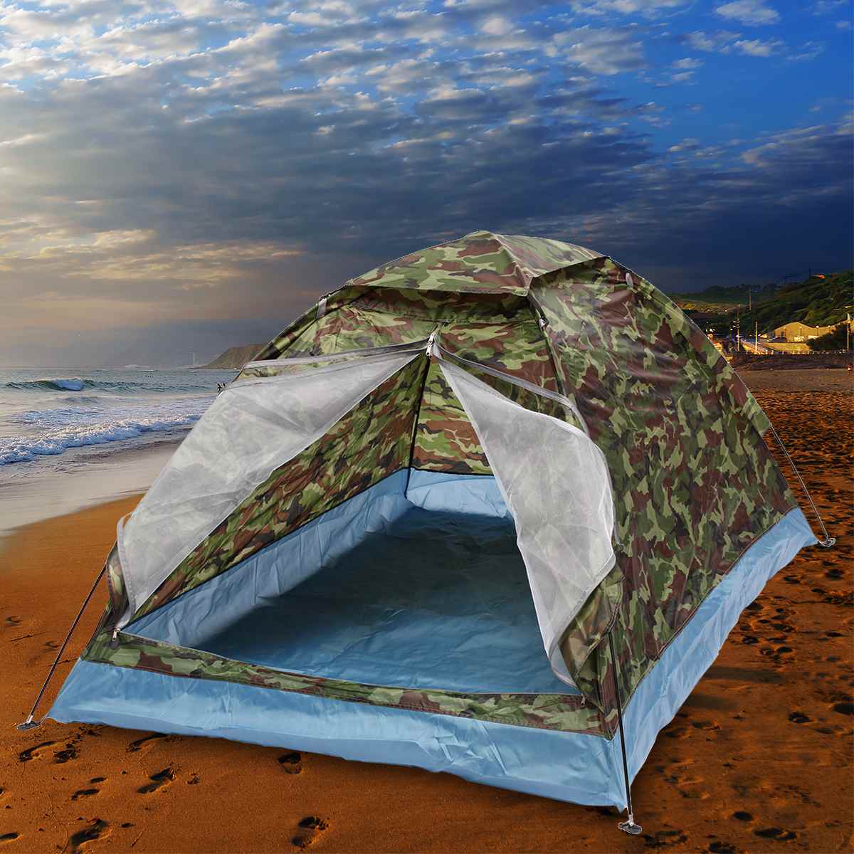 Cheap Goat Tents Automatic Tent 2 Person Camping Tent Easy Instant Setup Protable Backpacking Windproof Uv Sunshade For Sun Shelter Travelling