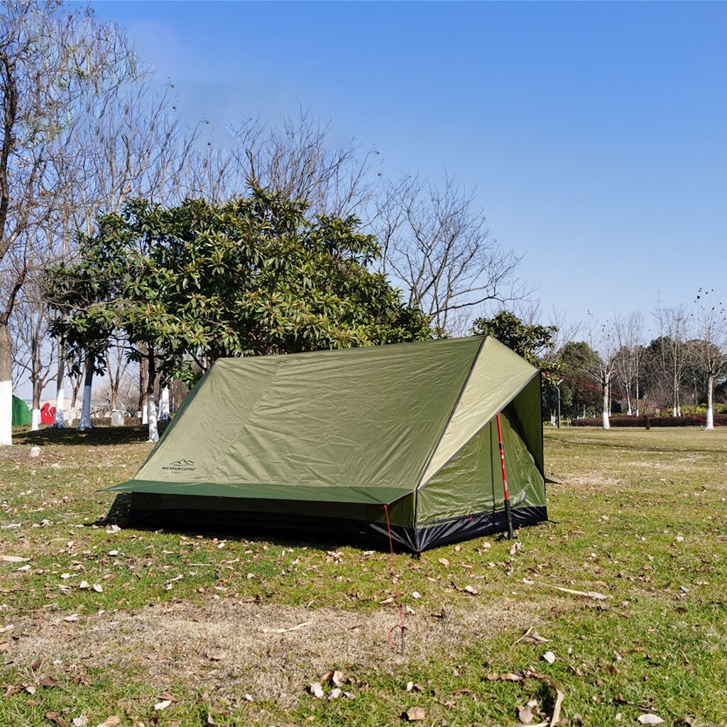 Cheap Goat Tents Backpacking Tent, Lightweight Bushcraft Shelter 2 Men Tent,waterproof And Easy Set Up, Great For Camping Hiking(no Poles)